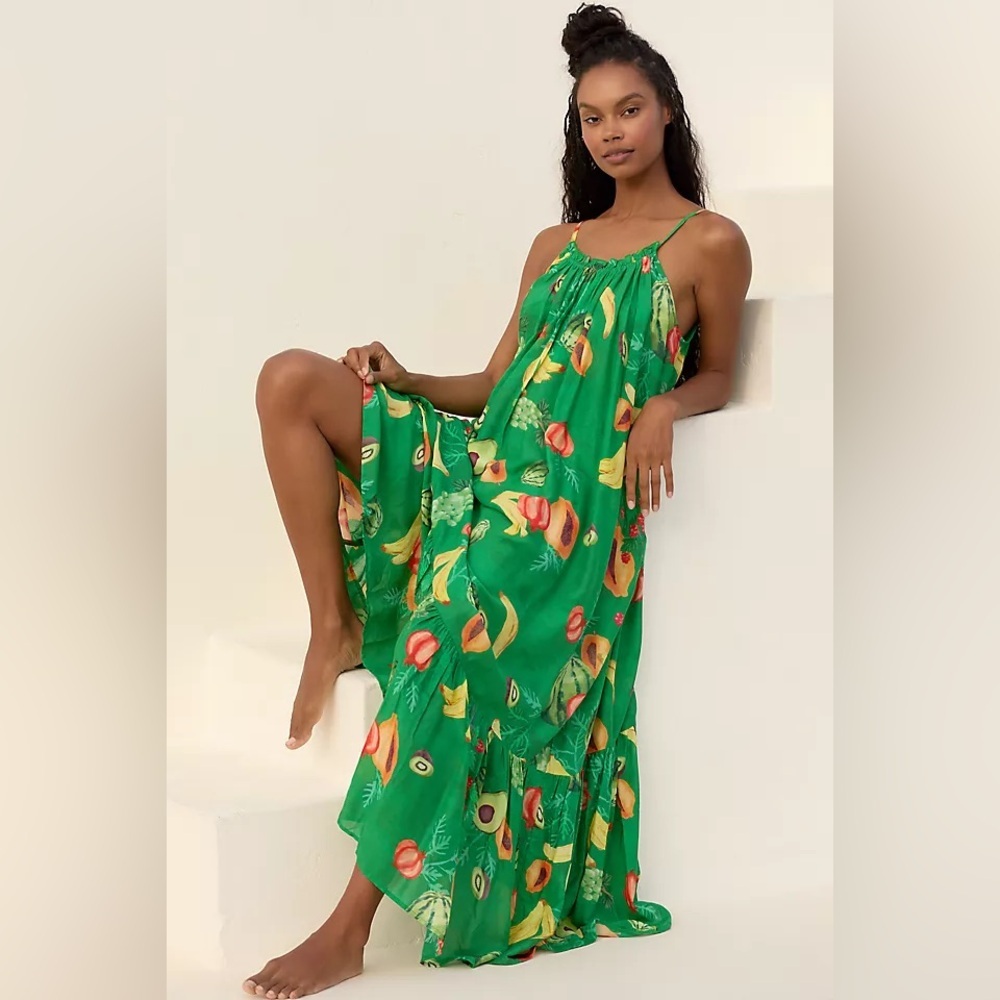 Anthropologie The Malika Gauze Maxi Dress NWT Sz M.